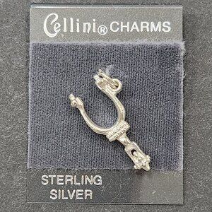 NWT VIntage Cellini Sterling Silver Western Spurs Charm